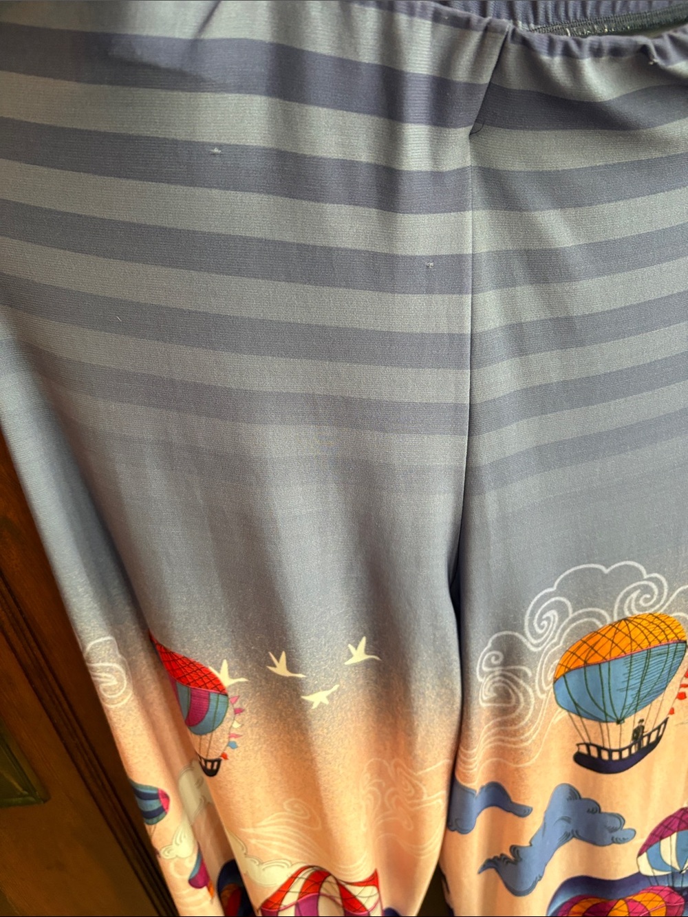 Anatolia Vibrant Color Hot Air Balloon Graphic Print Wide Leg Pants - Picture 10 of 15